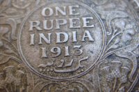 One rupee India 1913